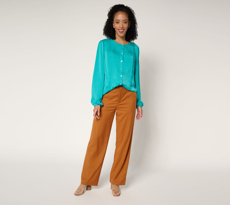 nicole by Nicole Miller Regular Stretch Twill Utility Pant — View 12