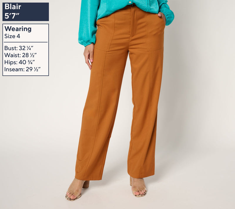 nicole by Nicole Miller Regular Stretch Twill Utility Pant — View 10
