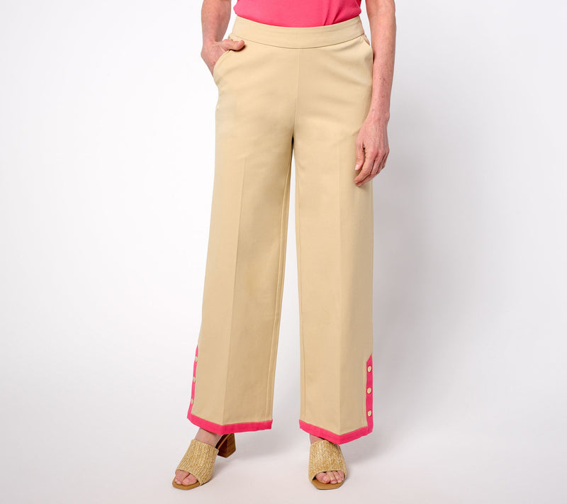 Isaac Mizrahi Live! Regular 24/7 Stretch Wide Leg Full Length Pants — View 3