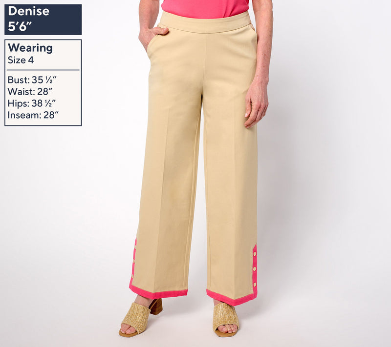 Isaac Mizrahi Live! Regular 24/7 Stretch Wide Leg Full Length Pants — View 9