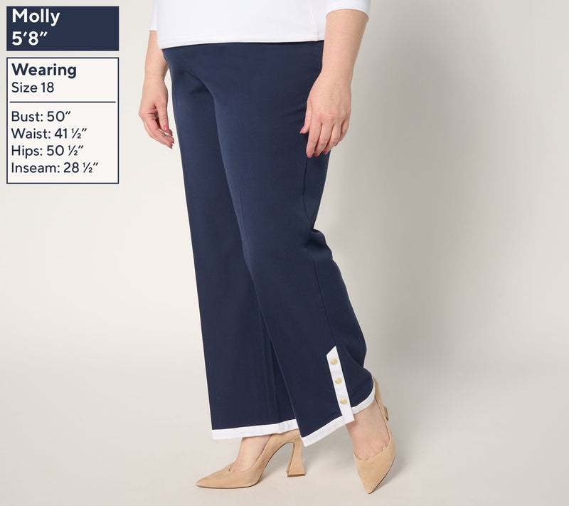 Isaac Mizrahi Live! Tall 24/7 Stretch Wide Leg Full Length Pants — View 8