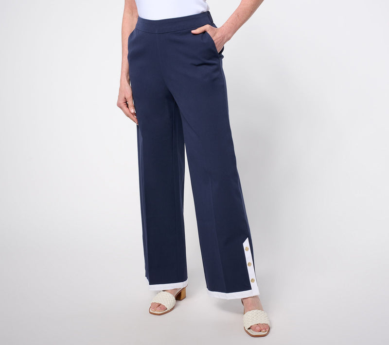 Isaac Mizrahi Live! Tall 24/7 Stretch Wide Leg Full Length Pants — View 7