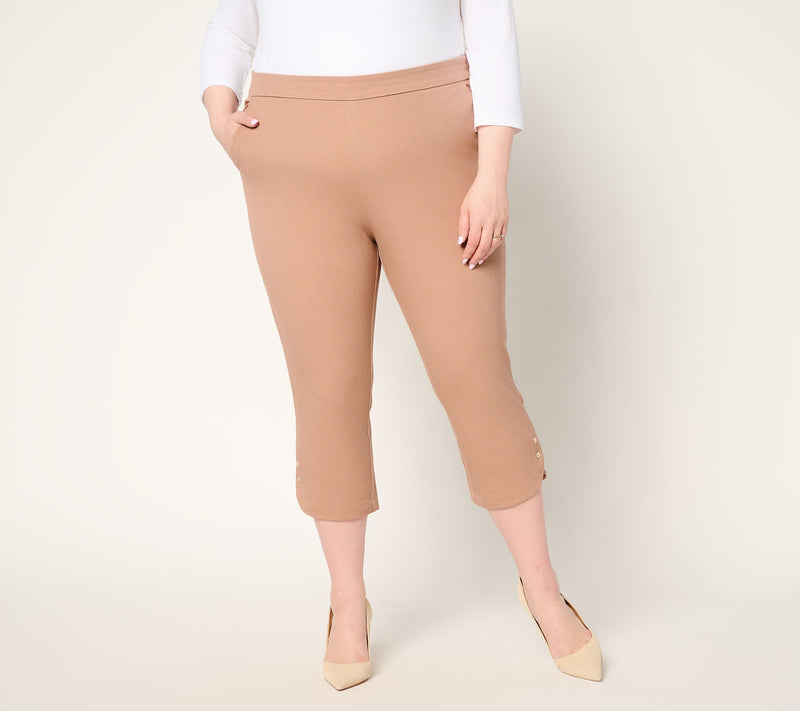 Isaac Mizrahi Live! Regular 24/7 Stretch Capri Pants — View 2