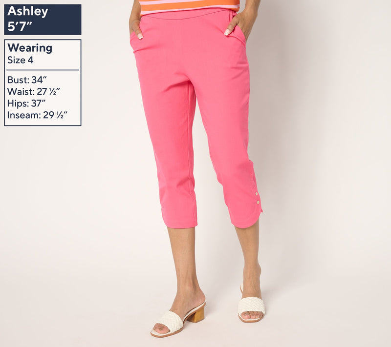 Isaac Mizrahi Live! Regular 24/7 Stretch Capri Pants — View 3
