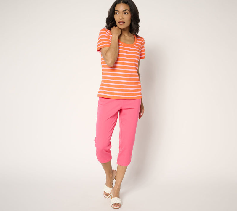 Isaac Mizrahi Live! Regular 24/7 Stretch Capri Pants — View 5