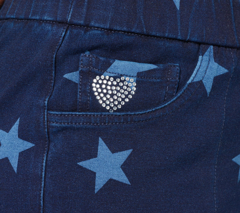 Quacker Factory DreamJeannes Star Spangled 19" Capri Pants — View 6