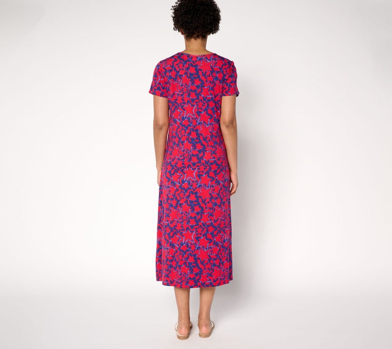 Quacker Factory Regular Starlet Keyhole Maxi Dress — View 4