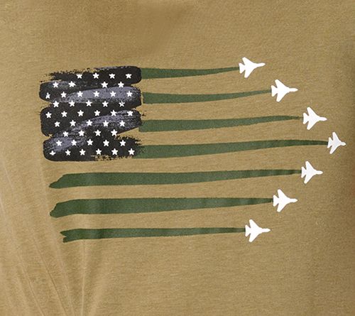 Denim & Co. Americana Favorite Jersey Short Sleeve Scoop Neck Top — View 3