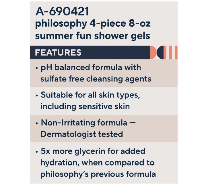 philosophy travel 4pc 8oz mini shower gel collection — View 9