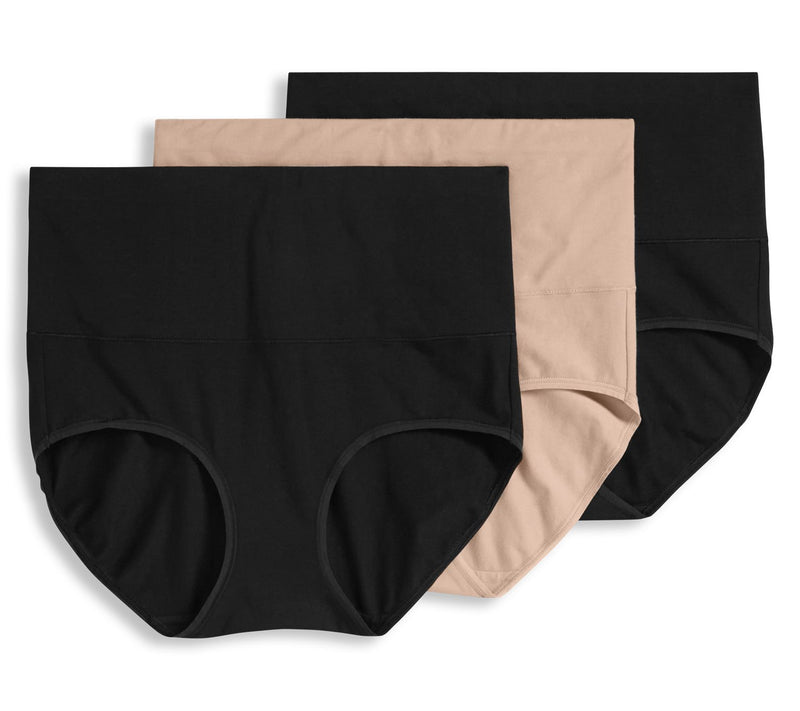 Jockey Skimmies 360 Cotton Mid Waist Smoothing Brief 3 Pack — View 3