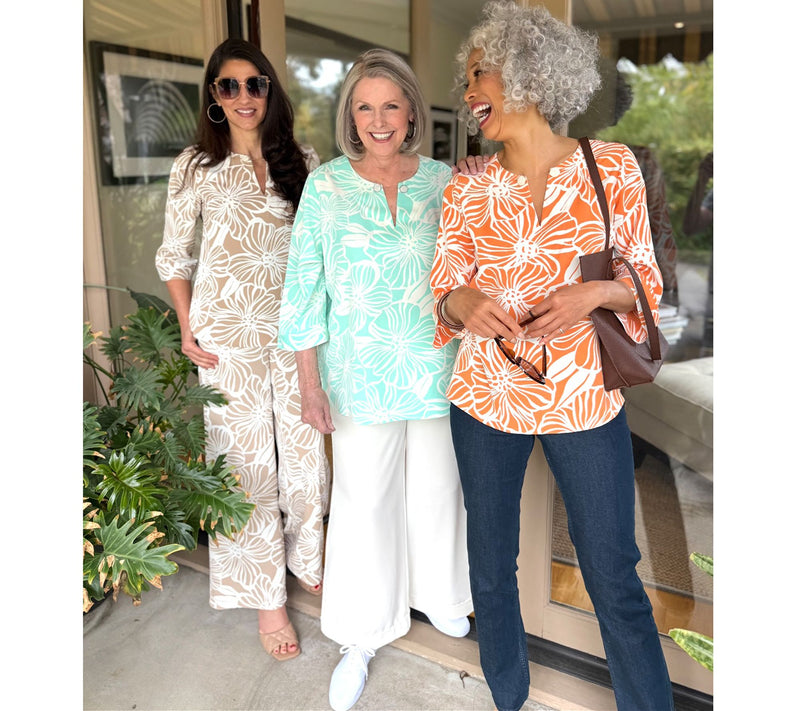 BEAUTIFUL by Lawrence Zarian The Milena 3/4-Sleeve Novelty Blouse — View 17