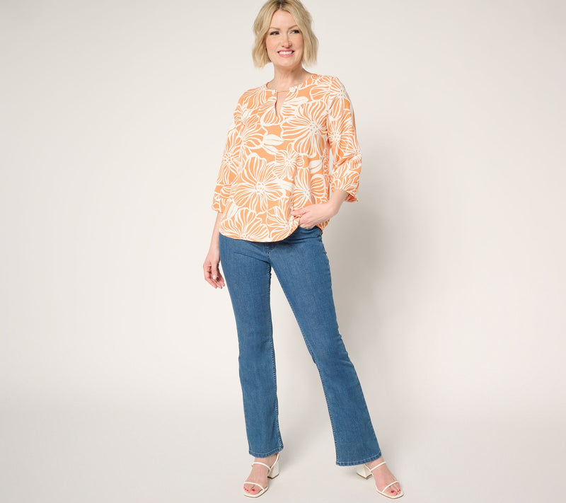 BEAUTIFUL by Lawrence Zarian The Milena 3/4-Sleeve Novelty Blouse — View 14