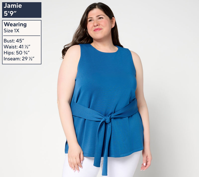BEAUTIFUL by Lawrence Zarian Regular Sleeveless Tie Waist Tunic — View 10