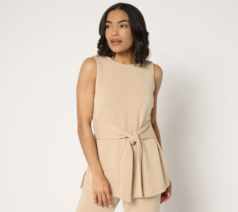 BEAUTIFUL by Lawrence Zarian Petite Sleeveless Tie Waist Tunic — View 5