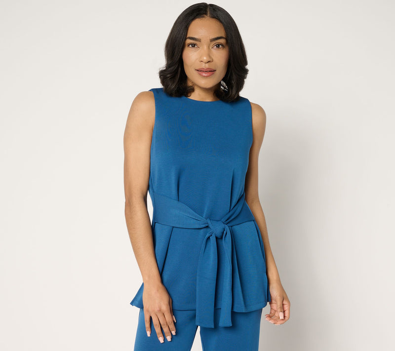 BEAUTIFUL by Lawrence Zarian Petite Sleeveless Tie Waist Tunic — View 7