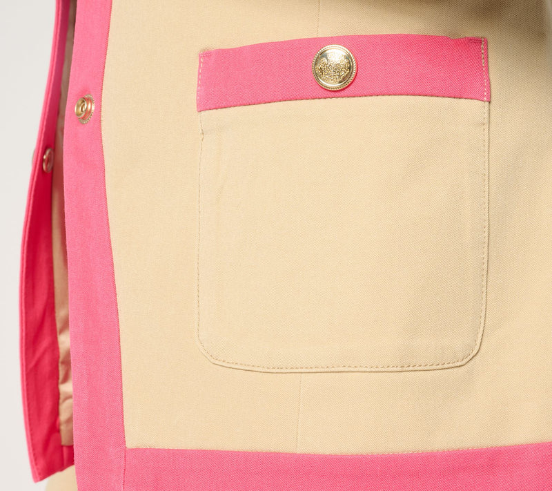 Isaac Mizrahi Live! 24/7 Stretch Jacket with Contrast Trim — View 6