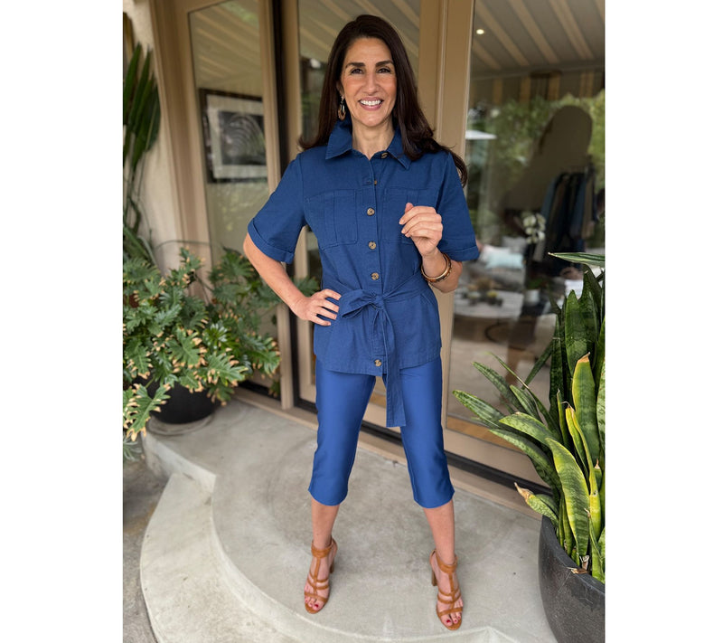 BEAUTIFUL by Lawrence Zarian Regular Pull-On Hollywood Waist Capri — View 6