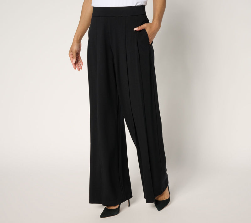Isaac Mizrahi Live! Regular Sublime Stretch Ponte Wide Leg Pants — View 5