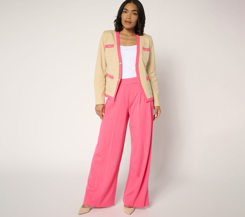 Isaac Mizrahi Live! Regular Sublime Stretch Ponte Wide Leg Pants — View 13