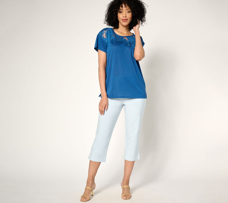 BEAUTIFUL by Lawrence Zarian Petite Pull-On Capri — View 5
