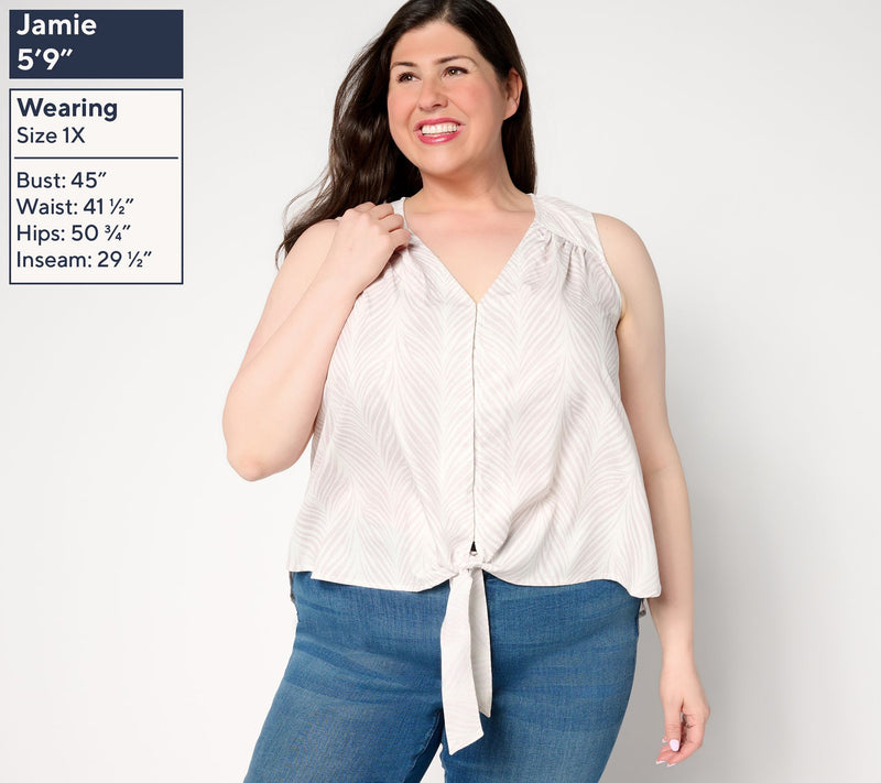 Me by Jennie Garth Beverly Palms Sleeveless Blouse — View 2