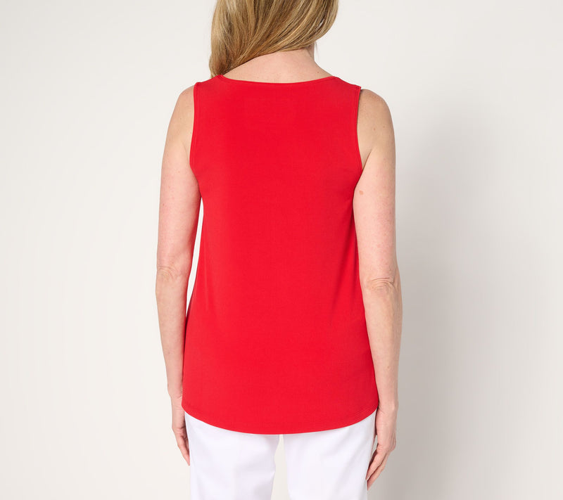 Susan Graver Modern Essentials Liquid Knit Sleeveless Top — View 4