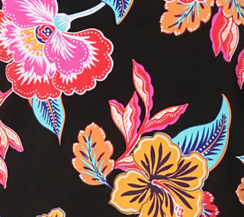 Susan Graver Printed Liquid Knit Short Sleeve Top — View 10