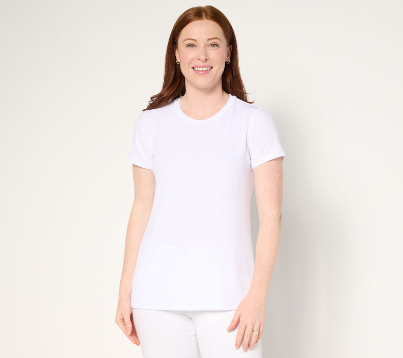 Susan Graver Modern Essentials Liquid Knit Crew-Neck Top — View 14