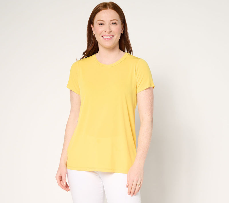 Susan Graver Modern Essentials Liquid Knit Crew-Neck Top — View 18