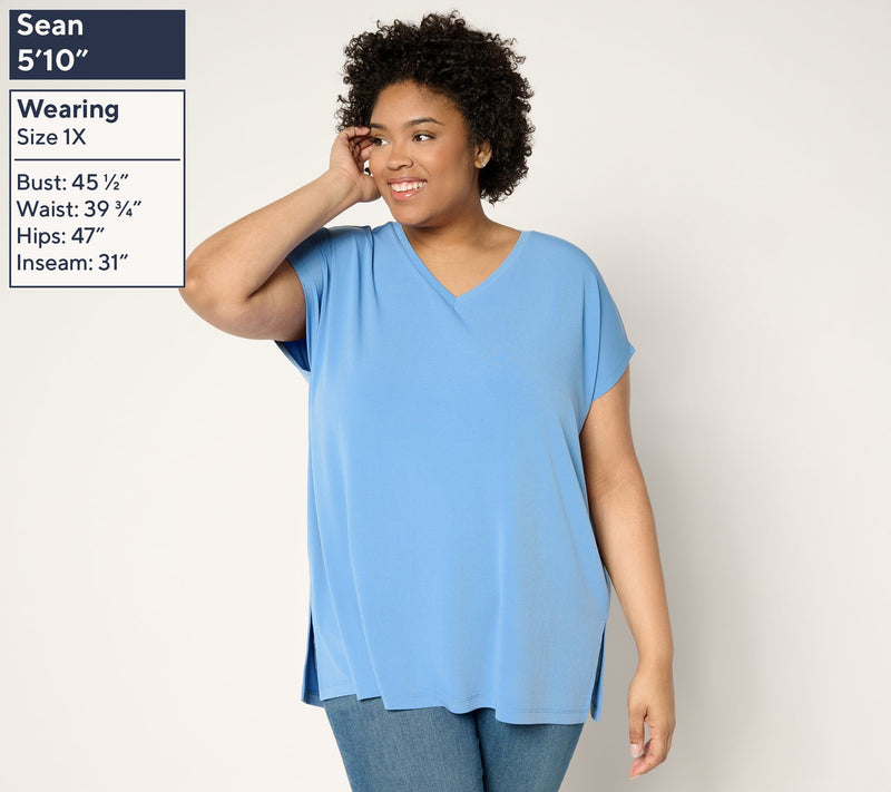Susan Graver Modern Essentials Regular Liquid Knit Tunic — View 10
