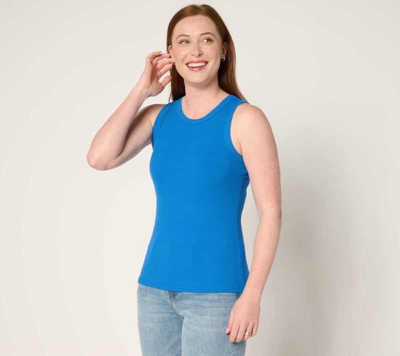 Susan Graver Every Day Rib Knit Tank Top — Main view