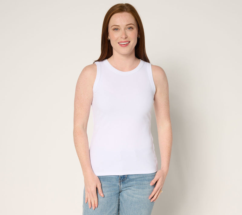Susan Graver Every Day Rib Knit Tank Top — View 5