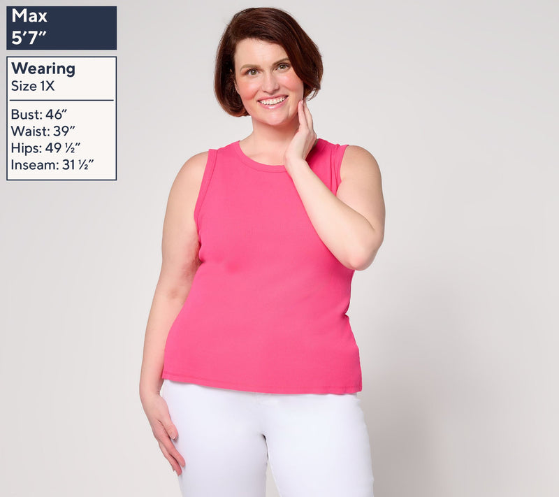 Susan Graver Every Day Rib Knit Tank Top — View 10