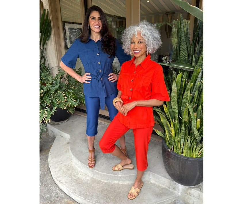 BEAUTIFUL by Lawrence Zarian The Milinda Short Sleeve Safari Jacket — View 8
