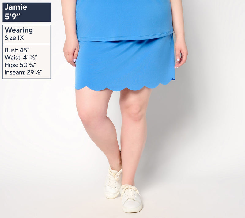 Susan Graver Regular Liquid Knit Skort with Pockets — View 10