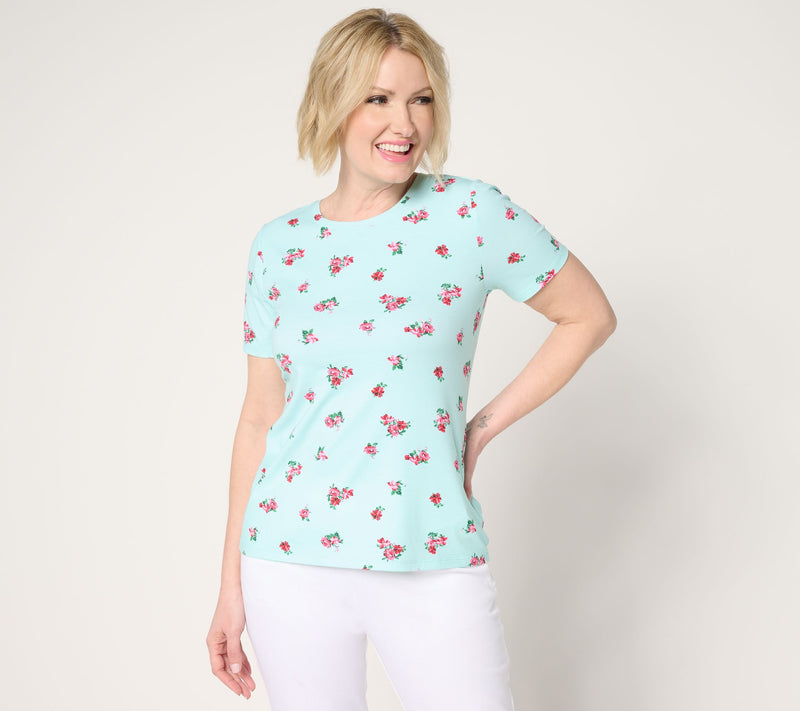 Isaac Mizrahi Live! A-la-Modal Printed Short Sleeve Tee — View 17