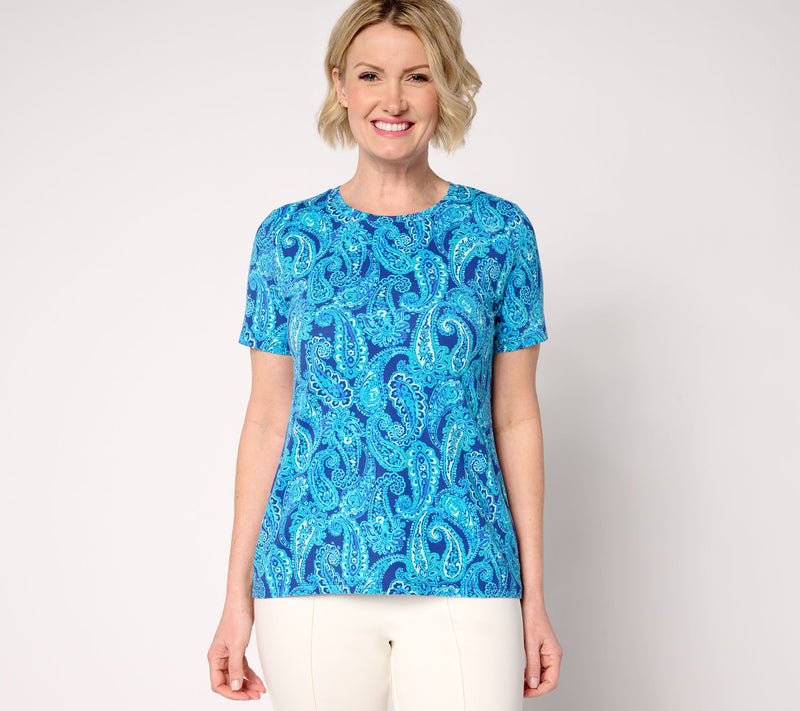 Isaac Mizrahi Live! A-la-Modal Printed Short Sleeve Tee — View 18