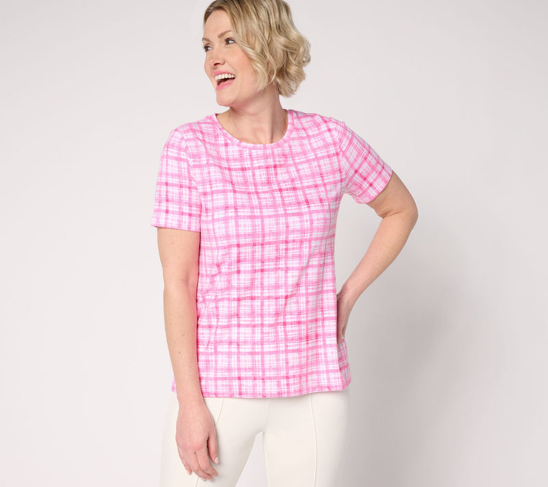 Isaac Mizrahi Live! A-la-Modal Printed Short Sleeve Tee — Main view