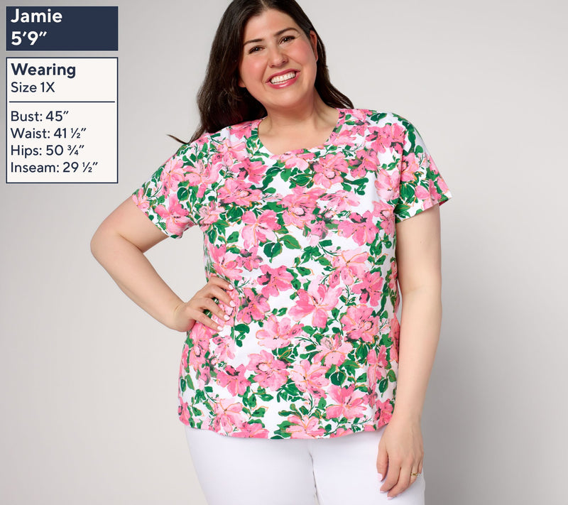 Isaac Mizrahi Live! A-la-Modal Printed Short Sleeve Tee — View 2