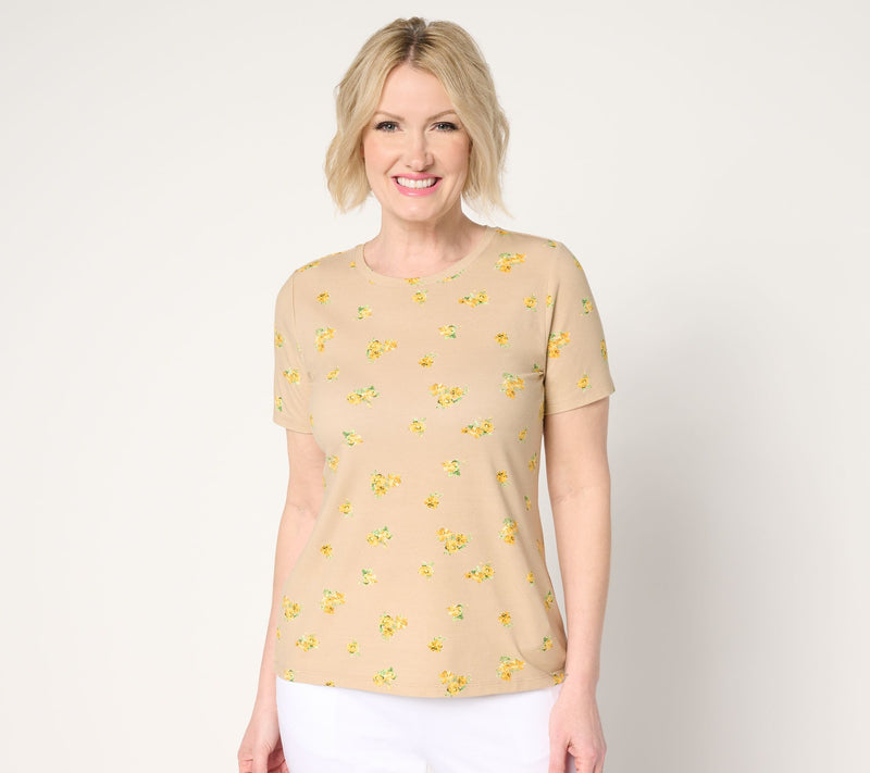 Isaac Mizrahi Live! A-la-Modal Printed Short Sleeve Tee — View 20