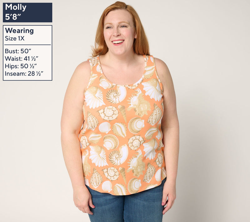 Isaac Mizrahi Live! Yacht Club Choice of Print Cotton Tank Top — View 2