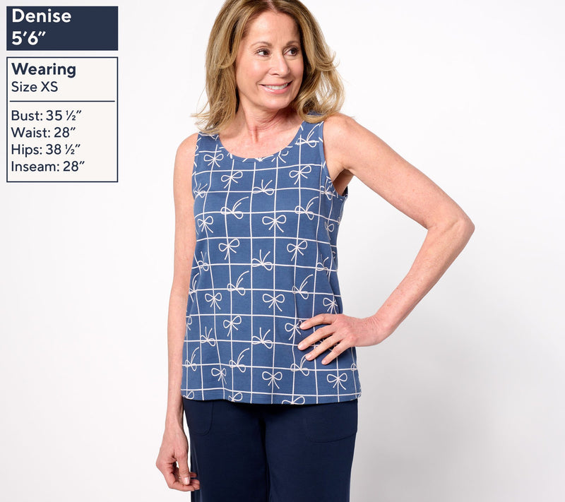 Isaac Mizrahi Live! Yacht Club Choice of Print Cotton Tank Top — View 3
