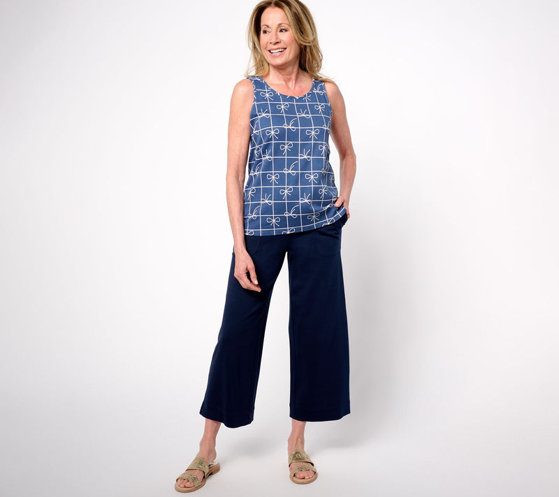 Isaac Mizrahi Live! Yacht Club Choice of Print Cotton Tank Top — View 4
