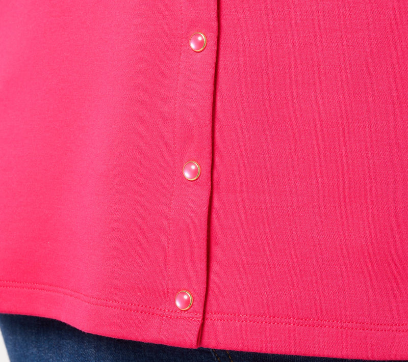Isaac Mizrahi Live! Essentials Pima Cotton Square Neck Top — View 6