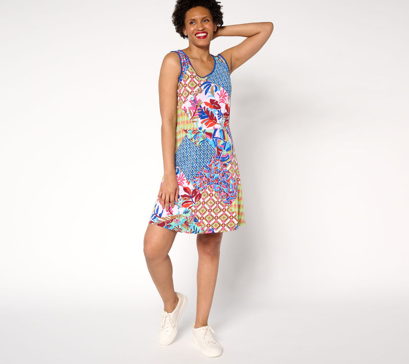 Susan Graver Courtside Social Petite Liquid Knit Skort Dress — View 2