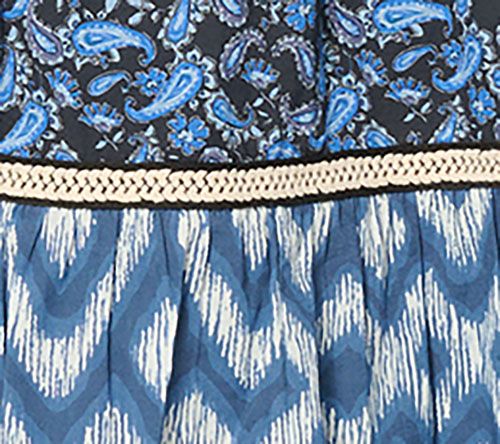 Susan Graver PURE Petite Printed Cotton Tiered Skirt with Belt — View 8