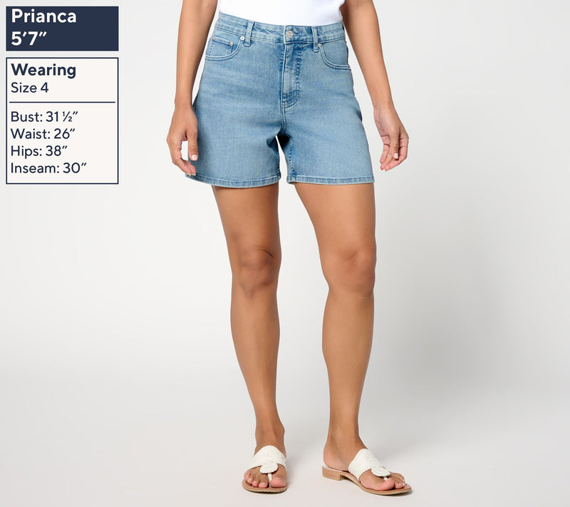 Me by Jennie Garth Regular Indigo Eve Denim Shorts — View 6