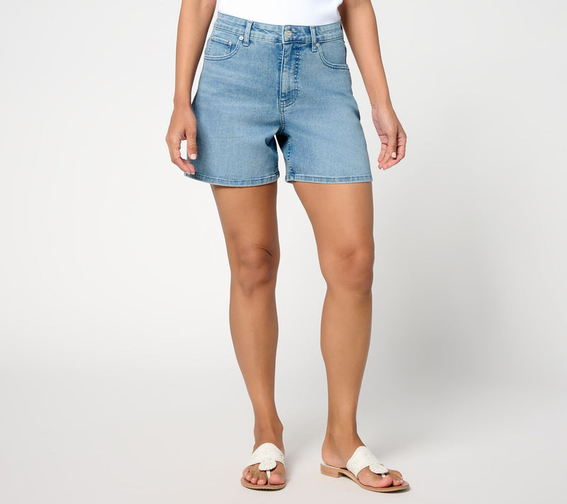 Me by Jennie Garth Regular Indigo Eve Denim Shorts — View 5