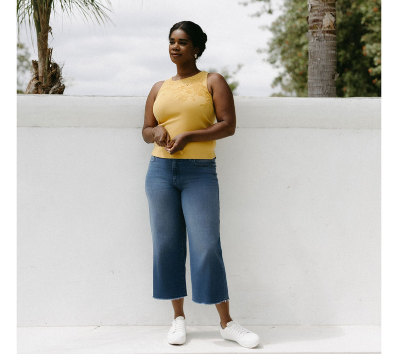 Me by Jennie Garth Petite Dodge Indigo Denim Crop Jeans — View 7