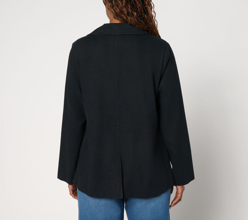 Me by Jennie Garth Mullholland Linen Blend Blazer — View 4